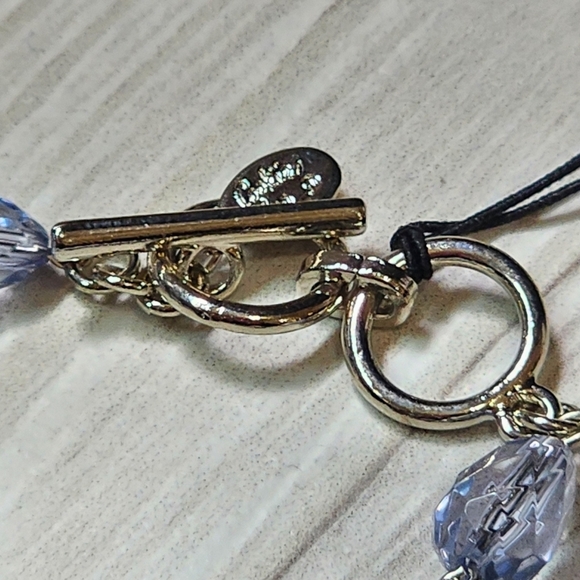 Cookie Lee Elegant Silver and Blue Bead Bracelet #25574 NWT - Picture 5 of 12